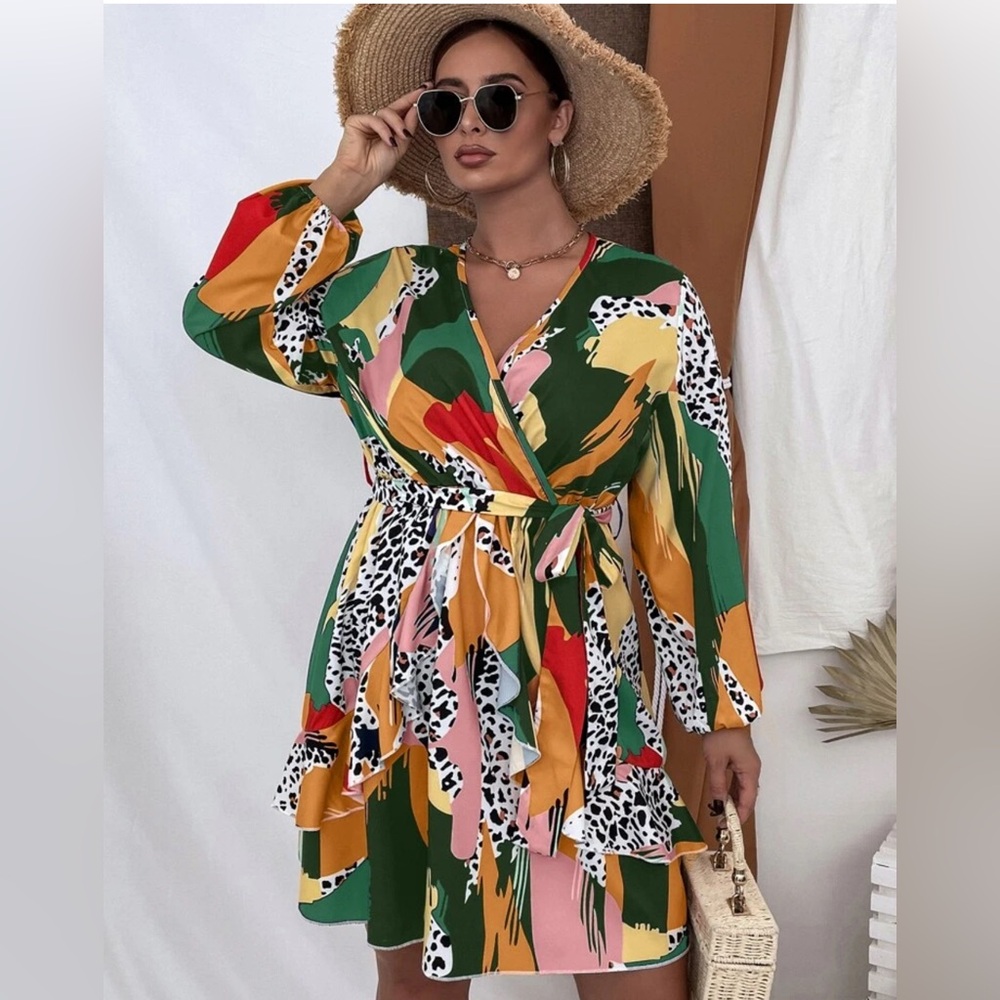 SHEIN Multi-Print Dress Size 14 (1XL)